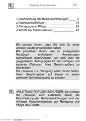 Bauknecht GMX 50205 Anleitung Für Den Benutzer