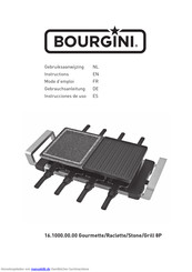 Bourgini Gourmette/Raclette/Stone/Grill 8P Gebrauchsanleitung