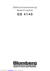 Blomberg GS 4140 Gebrauchsanweisung