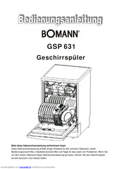 BOMANN GSP 631 Bedienungsanleitung