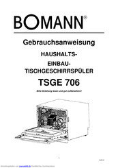 BOMANN TSGE 706 Gebrauchsanweisung