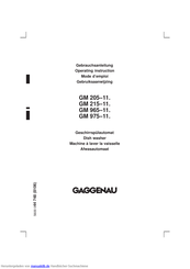 Gaggenau GM 975-11 Serie Gebrauchsanleitung
