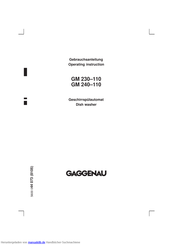 Gaggenau GM 230–110 Gebrauchsanleitung