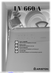 Hotpoint Ariston lv 660 a Informationen Für Installation Und Gebrauch