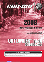 BRP outlander max can-am 650 Bedienungsanleitung
