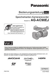 Panasonic AG-AC90EJ Bedienungsanleitung