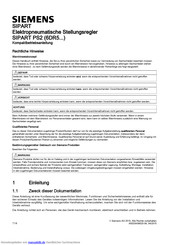 Siemens SIPART PS2 Kompaktbetriebsanleitung