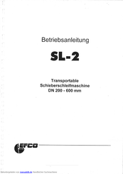 Efco sl-2 Betriebsanleitung