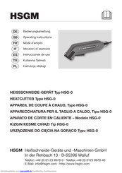 Hsgm HSG-0 Bedienungsanleitung