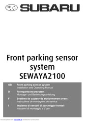 Subaru SEWAYA2100 Montage- Und Bedienungsanleitung