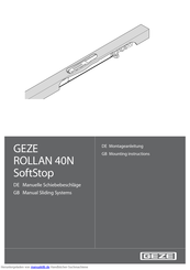 GEZE ROLLAN 40N SoftStop Montageanleitung