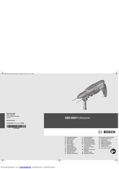 Bosch GBH 2600 Professional Originalbetriebsanleitung