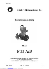 Gobler-Hirthmotoren KG F 33 A/B Bedienungsanleitung