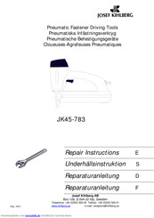 Josef Kihlberg JK45-783 Reparaturanleitung
