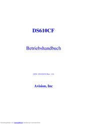 Avision DS610CF Betriebshandbuch