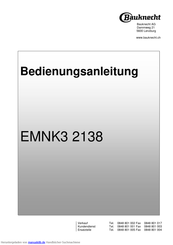 Bauknecht EMNK3 2138 Bedienungsanleitung