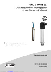 JUMO dTRANS p33 Betriebsanleitung