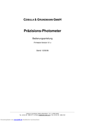 CZIBULA & GRUNDMANN Photometer Bedienungsanleitung