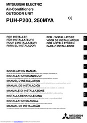 Mitsubishi Electric PUH-P200 Installationshandbuch