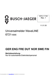 Busch-Jaeger WaveLINE 6721 Serie Betriebsanleitung