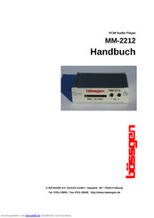BÄSSGEN MM-2212 Handbuch
