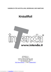 Intenda KristallRoll Handbuch Fur Aufstellung, Bedienung Und Wartung