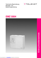Telenot emz 5004 Montage- Und Bedienungsanleitung