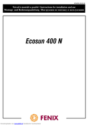 Fenix Ecosun 400 N Montage- Und Bedienungsanleitung