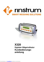 Rinstrum X320 Kurzbedienungsanleitung