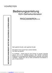 VonReiter RKGC30090RDA+++ Bedienungsanleitung