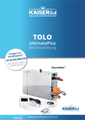 Kaiserlich TOLO UltimatePlus Steamtec Betriebsanleitung