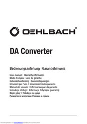 Oehlbach 6064 Bedienungsanleitung, Garantiehinweis