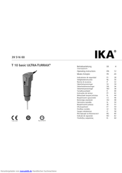 IKA T 10 basic ULTRA-TURRAX Betriebsanleitung