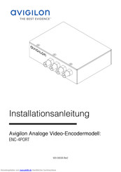 Avigilon ENC-4PORT Installationsanleitung