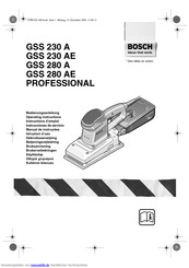 Bosch GSS 230 A PROFESSIONAL Bedienungsanleitung