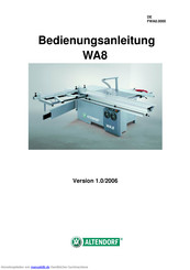 Altendorf WA8 Bedienungsanleitung