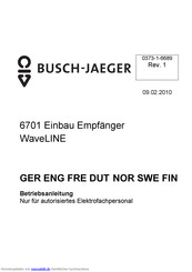 Busch-Jaeger 6701 Betriebsanleitung