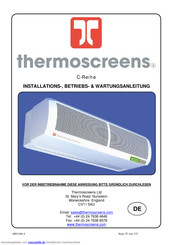 Thermoscreens Compact.Line C2000E NT Installations-, Betriebs- & Wartungsanleitung