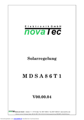 NovaTec Elektronik MDSA86T1 Bedienungsanleitung