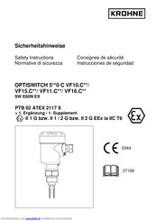 Krohne OPTISWITCH 5**0 C VF10.C Series Handbuch