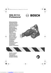 Bosch GSA 36 V-LI Professional Bedienungsanleitung