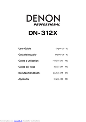 Denon Professional DN-312X Benutzerhandbuch