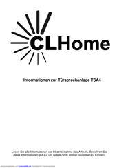 CLHome TSA4 Anleitung