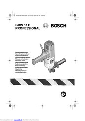 Bosch GRW 11 E PROFESSIONAL Bedienungsanleitung