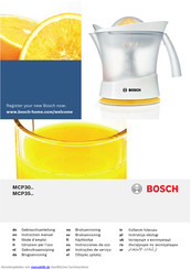 Bosch MCP30 serie Gebrauchsanleitung