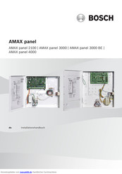 Bosch AMAX panel 3000 BE Installationshandbuch