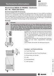 Becker Beck-O-Tronic 5 Centronic Technische Information