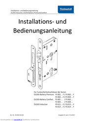 Südmetall ÜLOCK Battery Premium FS 004 ... F Installations- Und Bedienungsanleitung