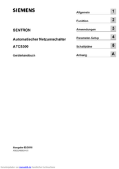 Siemens SENTRON ATC5300 Gerätehandbuch