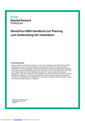 Hewlett-Packard storeonce 6600 Handbuch Zur Planung Und Vorbereitung Der Installation